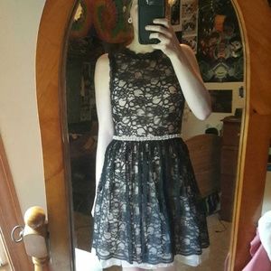 Deb lace & nude formal dress size 7